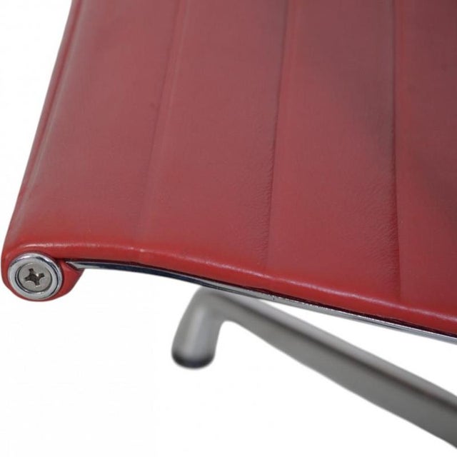EA-109 Chair in Red Leather by Charles and Ray Eames, 2007 For Sale - Image 13 of 18