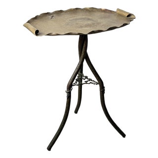 Art Nouveau Japanese Table Bronze and Brass with Dragonfly Motif, 1920s For Sale