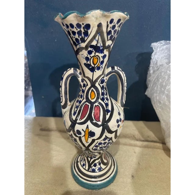 Spanish Antique Petite Vase – Handcrafted Vintage Ceramic For Sale - Image 4 of 8