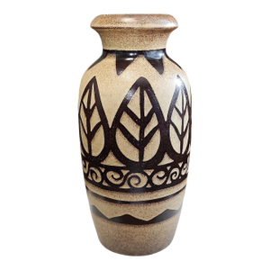 1960s Scheurich Keramik Large Leaf Pattern Vase