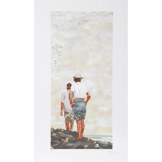 Seagulls are Also Waiting, Vic Herman Lithograph For Sale