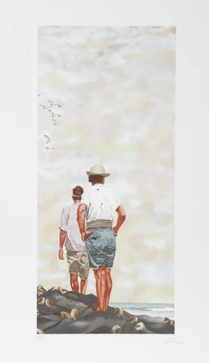 Seagulls are Also Waiting, Vic Herman Lithograph