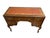 Antique Writing Desk with Leather Inlay and Cabriole Legs on Castor Wheels For Sale - Image 3 of 6