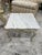 French Louis XV Style Vintage Pair Marble Top Low End Tables For Sale - Image 4 of 11