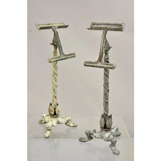 Antique Victorian Cast Iron Tripod Paw Feet General Store Retail Display - Pair For Sale - Image 11 of 11