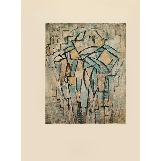 1958 After Piet Mondrian "Composition in Gray-Blue" Vintage Full-Color Print From England For Sale In Dallas - Image 6 of 7