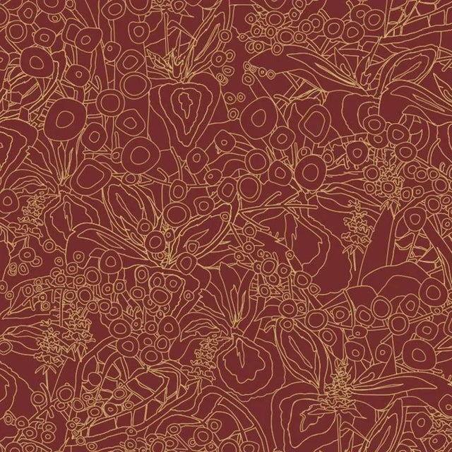 Contemporary 72 Kō Geishi Hange Shouzu Dark Red Panel by Ginette Caron and Masami Moriyama for Midsummer-Milano For Sale - Image 3 of 3