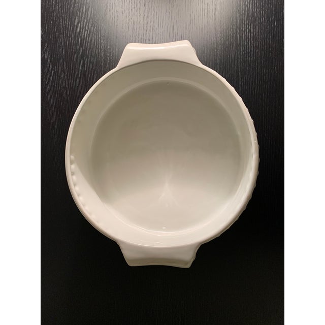 French Country 1990s French Country White Ceramic Cachepot For Sale - Image 3 of 7