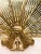 Mid 20th Century Vintage French Laurel Swag & Cameo Brass Peacock Fan Folding Fireplace Screen For Sale - Image 5 of 17