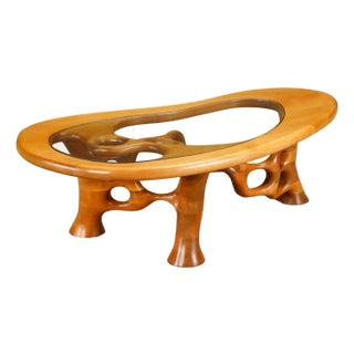 California Craftsman Freeform Cocktail Table by Craig Lauterbach, 1980, Signed For Sale