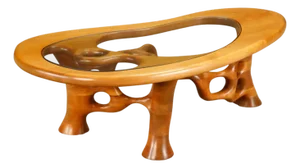 California Craftsman Freeform Cocktail Table by Craig Lauterbach, 1980, Signed