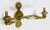 Metal Vintage Art Nouveau Wall Mount Brass Fireplace Tools, Set of 3 For Sale - Image 7 of 9