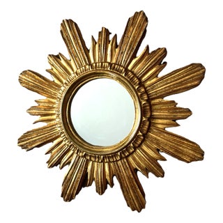 Wenz Giltwood Sunburst Mirror, Germany, 1960s For Sale