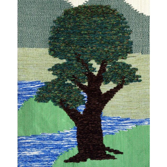 Mid-Century Nature Scene Tapestry Wallhanging For Sale In San Francisco - Image 6 of 12