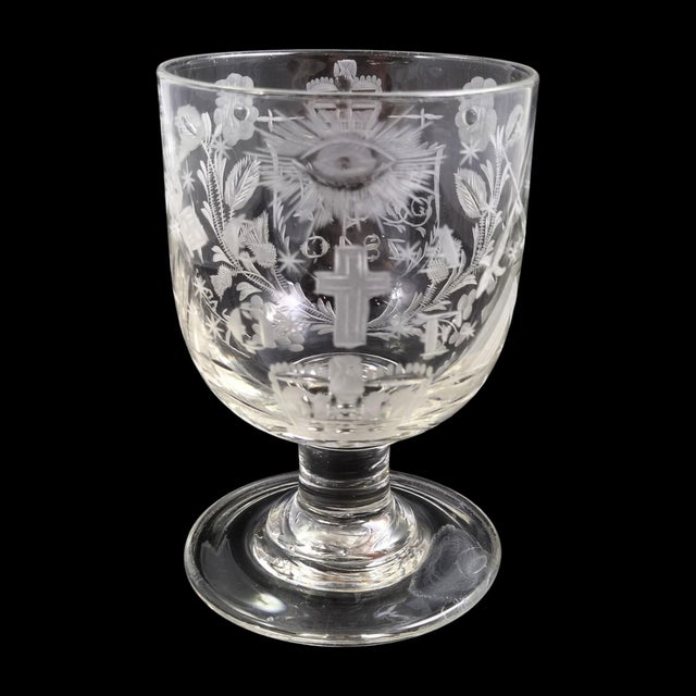 English Gaof Wheel-Engraved Lead-Glass Rummer, 1820s For Sale - Image 14 of 14