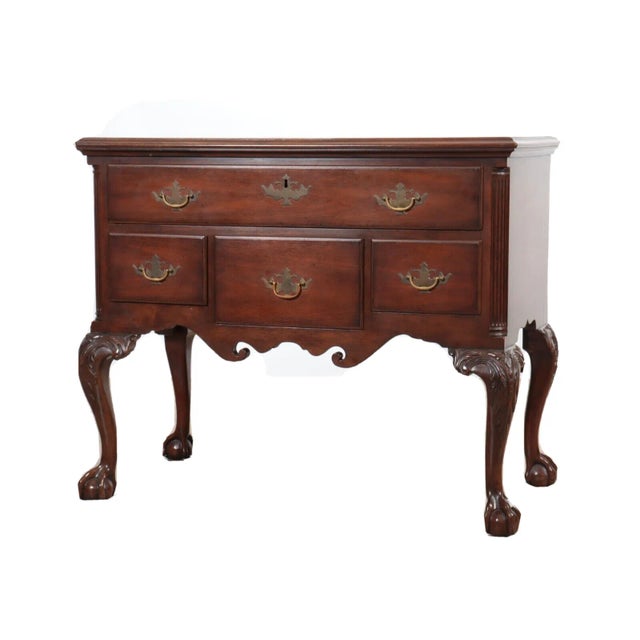 Kittinger Kittinger Cw-19 Colonial Williamsburg Chippendale Mahogany Lowboy Claw & Ball For Sale - Image 4 of 4