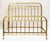 Metal French Art Deco Brass Bed, 1930s For Sale - Image 7 of 9