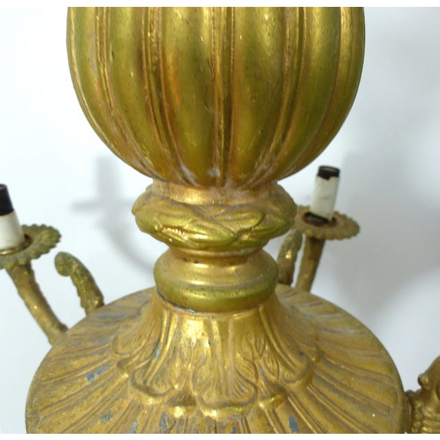 Vintage Gold - Fished Metal Chandelier For Sale - Image 4 of 8