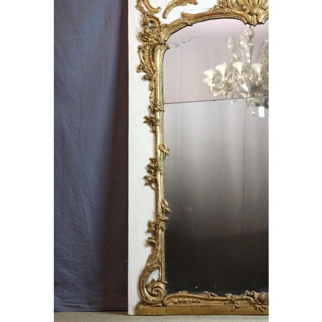 Louis XV Trumeau Mirror, 18th Century For Sale - Image 11 of 13