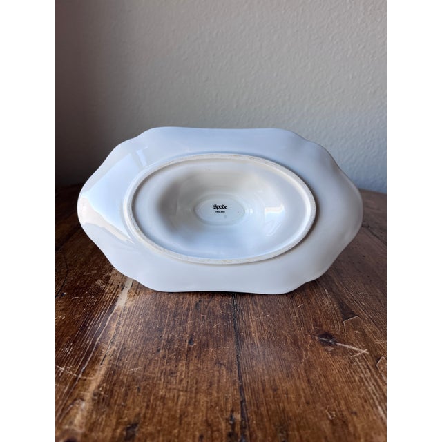 1990s Spode Marlborough Sprays Collection Serveware Gravy Boat For Sale In Dallas - Image 6 of 6
