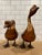 Metal Vintage Pair of Large Copper Geese For Sale - Image 7 of 15