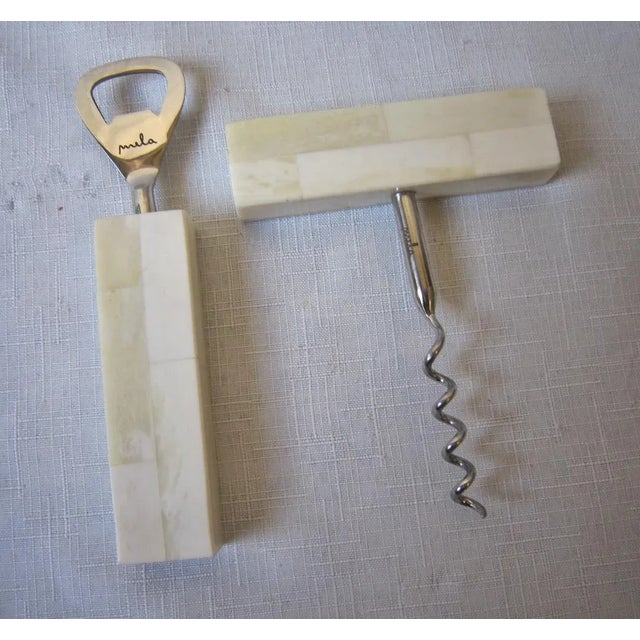 Modern 1970s Modernist Marquetry Bar Tools- 2 Pieces For Sale - Image 3 of 4