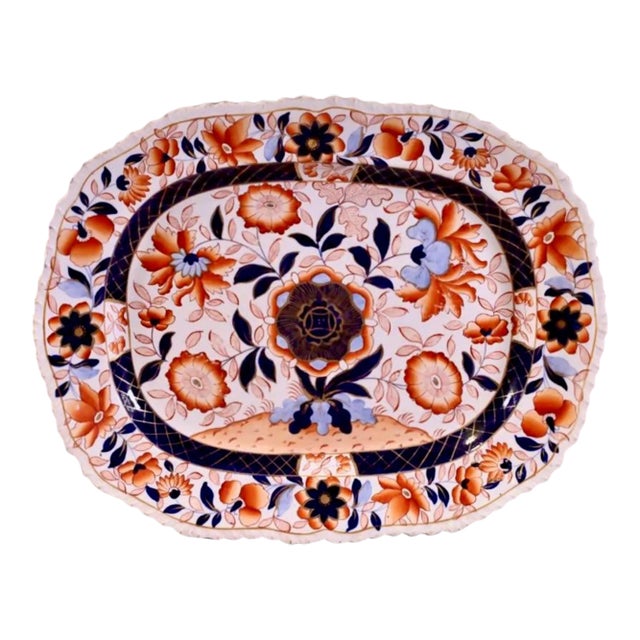 Mid 19th Century English Imari Ironstone Platter Chairish