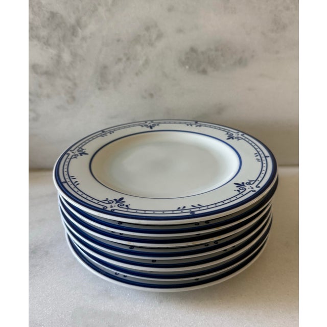 Vintage Mikasa Cera Stone Small Plates in the Newport Pattern - Set of 7 For Sale In Austin - Image 6 of 10