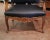 19th Century French Louis XV Carved Walnut Armchair With Black Leather For Sale - Image 4 of 8
