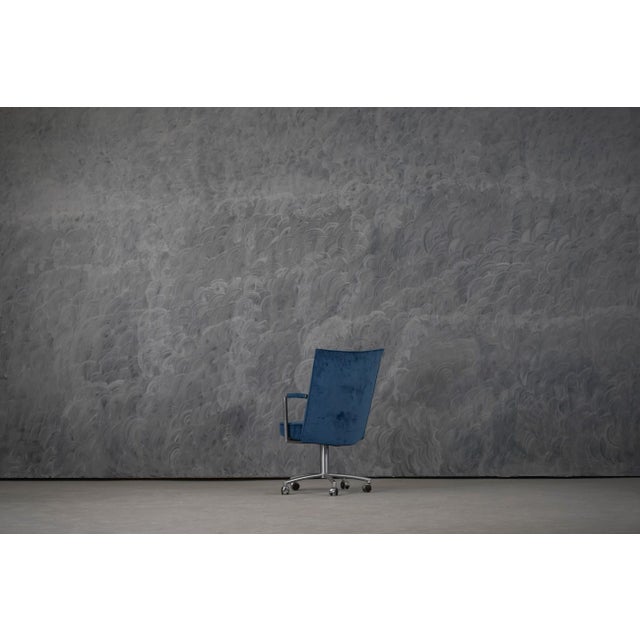 Blue EJ70 Desk Chair by Foersom & Hiort-Lorenzen for Erik Jorgensen, Denmark, 1960s For Sale - Image 8 of 16