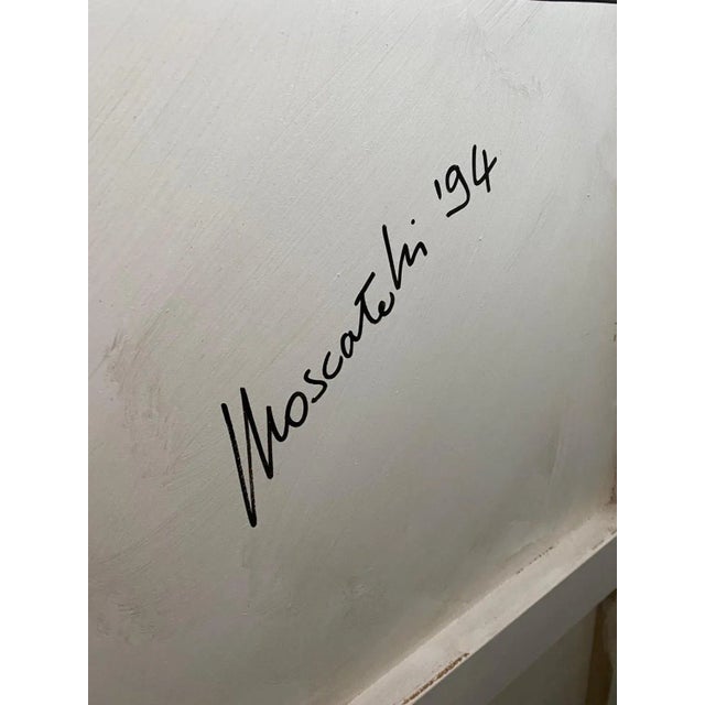 1990s Yvan Moscatelli, Abstract Composition, Oil on Wood, 1994 For Sale - Image 5 of 11