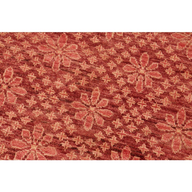 Bohemien Ziegler Red Gold Hand-Knotted Wool Rug - 5'11'' X 8'10'' For Sale In New York - Image 6 of 8