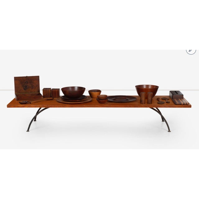 1960s 1960s Arthur Espenet Carpenter Wood Block, Solid Alternating Walnut and Mahogany Strips For Sale - Image 5 of 5