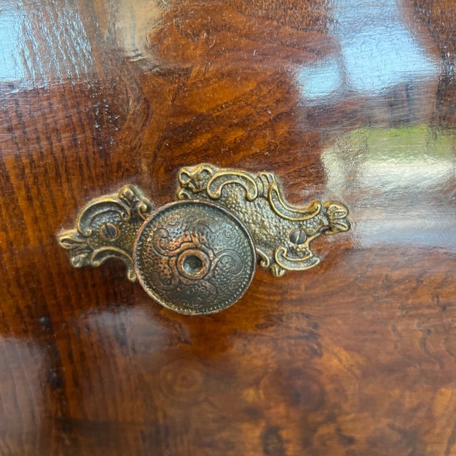 Brown Italian Hand Carved Genoese Baroque Style Commode Chest of Drawer For Sale - Image 8 of 13