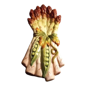 1980s Fitz & Floyd Asparagus Spoon Rest