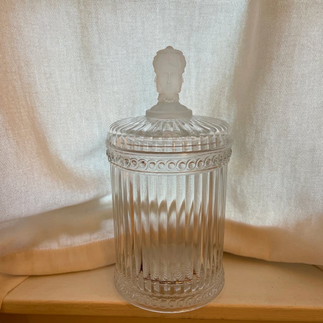 Glass Glass Three Head Lidded Jar For Sale - Image 7 of 7