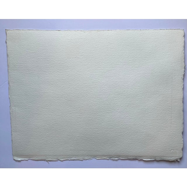 1980’s Original Impressionist Still Life Watercolor Painting Fruits on Blue & White For Sale - Image 4 of 4