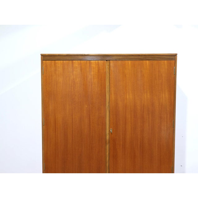 Wood Mid Century Modern Vintage Teak Butilux Armoire Wardrobe For Sale - Image 7 of 13