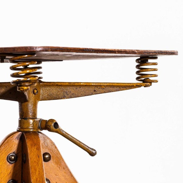 Swivel Desk Chair Sprung Seat by Giroflex, 1950s For Sale - Image 4 of 11