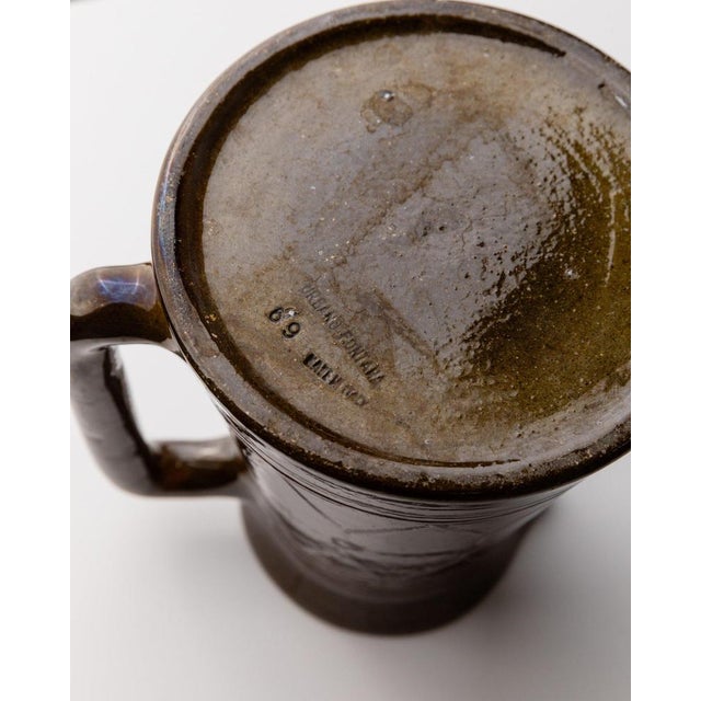 Vintage Ceramic Jug or Vase with Handle by Urbano Fontana, Italy, 1970s For Sale - Image 9 of 11