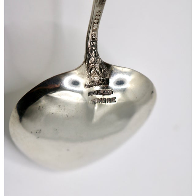 Antique Schofield "Baltimore Rose" Sterling Silver 4" Heart-Shaped Tea Caddy Spoon For Sale - Image 10 of 11
