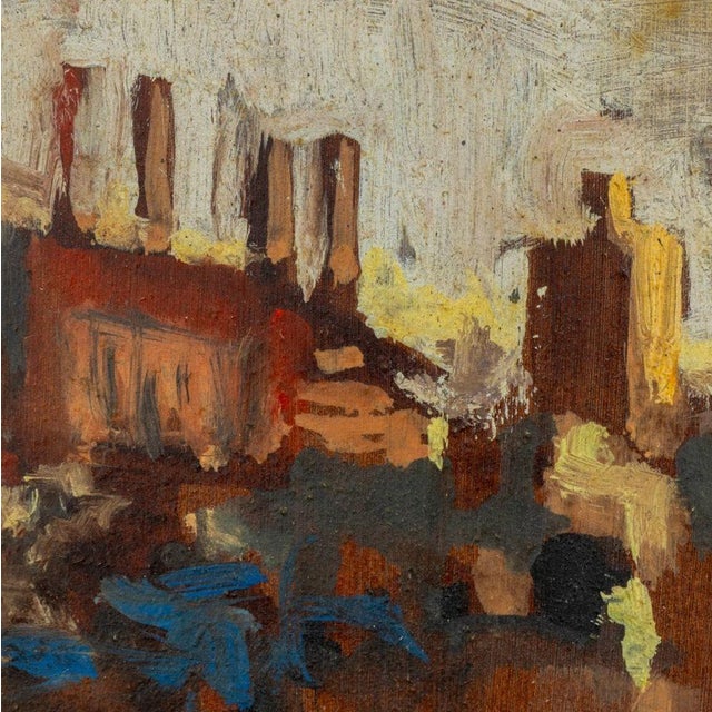 Robert O'Meara (American, XX-XXI), Miniature Cityscape, Oil on Board, circa 1975, unframed. 3.5" H x 4" W. Provenance:...
