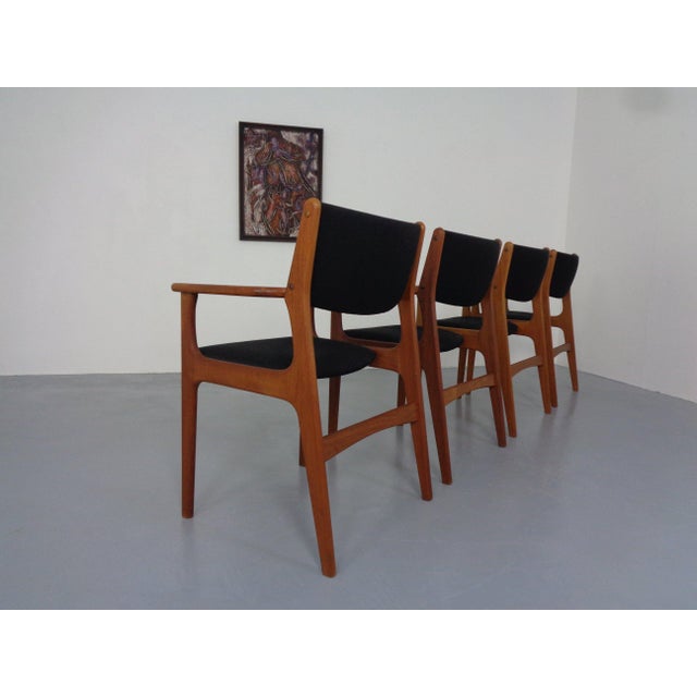 Mid-Century Danish Armchairs in Teak from Erik Buch, 1960s, Set of 4 For Sale - Image 9 of 14
