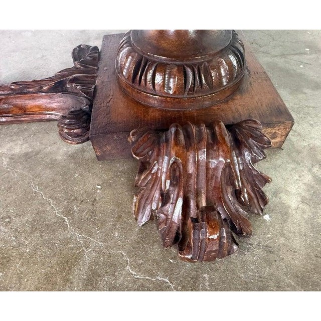 European Baroque Revival Coffee Table With Onyx Stone Top, Late 19th Century For Sale - Image 15 of 15