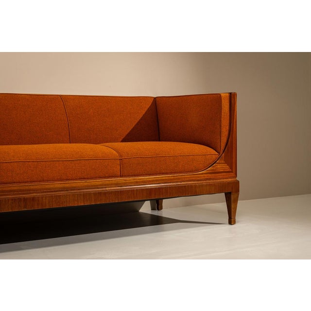 Wood Box Sofa in Mahogany by Frits Henningsen, Denmark, 1940s For Sale - Image 7 of 13