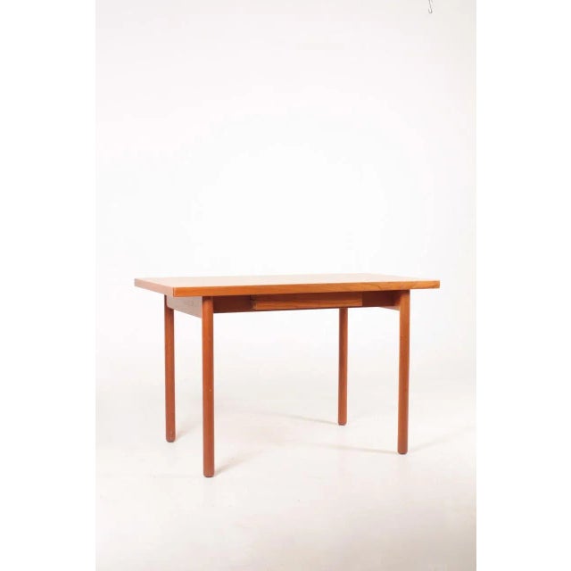 Freestanding desk in teak designed and made in the 1960s. Made in Denmark, great original condition.