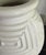Global Views Monumental Sculptural White Ceramic Vase, Geometric Relief, 23” For Sale - Image 9 of 10