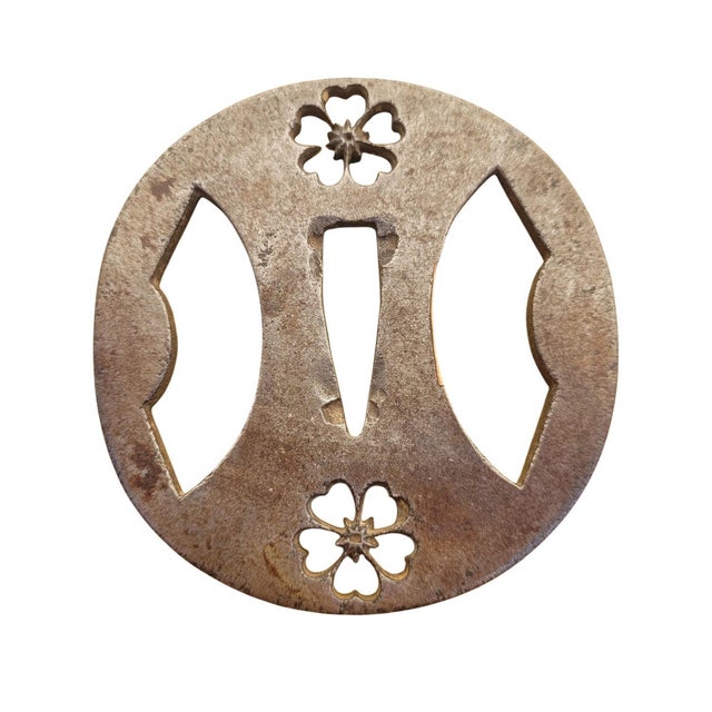 Antique Edo Bronze Maru-Gata Tsuba For Sale - Image 11 of 11