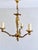 Rococo Louis XV Cast Brass Three-Light Chandelier, France, 1940s For Sale - Image 3 of 16