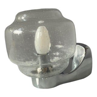 Wall Lamp with Glass Insert and Chrome Finish from Novus For Sale